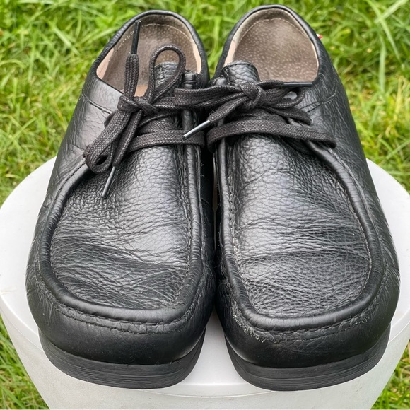 Clarks Stinson Lo Shoes Mens 13 M Black Leather Mocs Lace up Casual Comfort - Picture 5 of 15